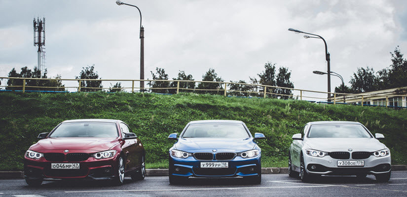 BMW 4-Series Cars in a Row