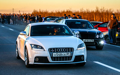 Audi TTS on Road