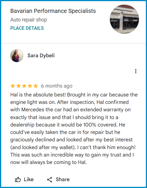 Review of Bavarian Performance Specialists By Sara Dybeli