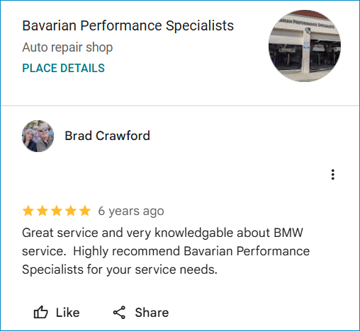 Review of Bavarian Performance Specialists By Brad Crawford